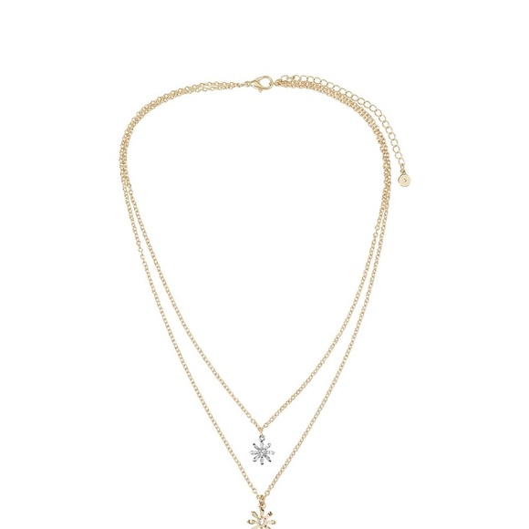 Gold and Silver Flower Pendant Necklace Set, necklace For Women, necklace - Picture 2 of 7